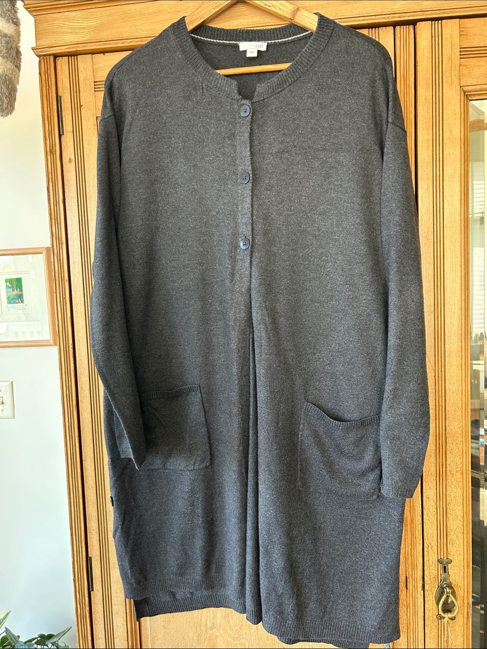 J. Jill Charcoal Gray Cardigan